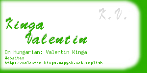 kinga valentin business card